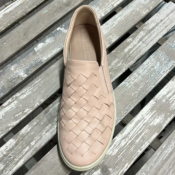 Ecco Womens Comfort Leather Loafer slide slip on shoes sz 42/11