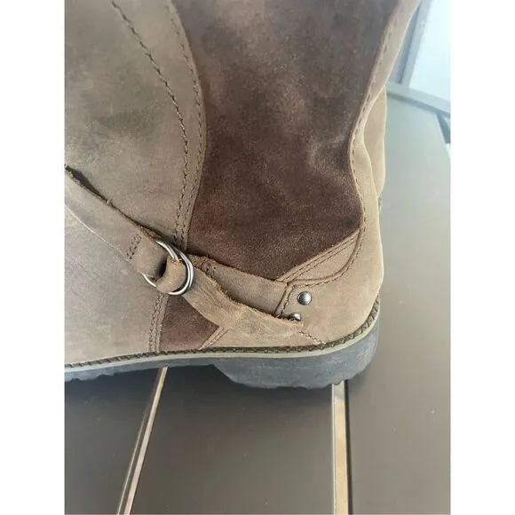 Eddie Bauer Women’s Covey Waterproof Ankle Boots Brown Leather Suede 9