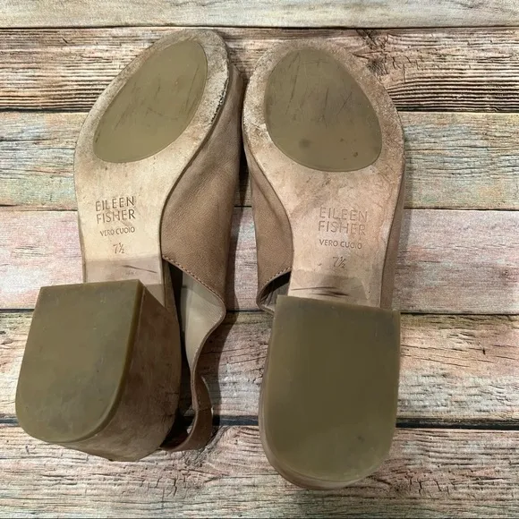 Eillen Fisher Brown Slingback Sandals