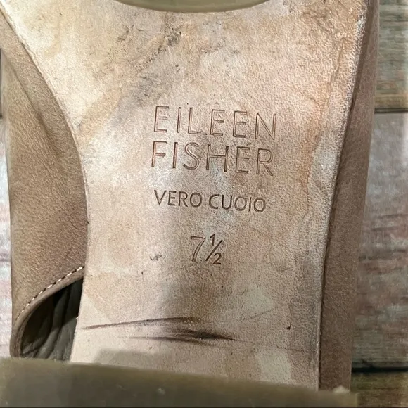 Eillen Fisher Brown Slingback Sandals