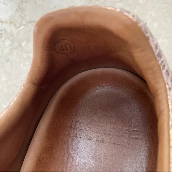 Esse ut Esse Leather Fringe Sneaker in Sand, Size EU 40/US 10, EUC