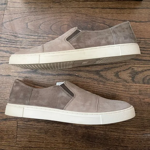 EUC Frye Grey Gemma Cap Slip-on Suede Shoes Sz‎ 10