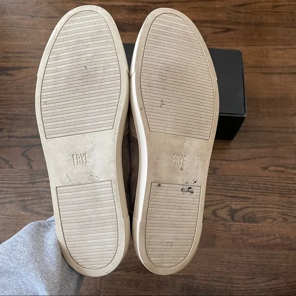 EUC Frye Grey Gemma Cap Slip-on Suede Shoes Sz‎ 10