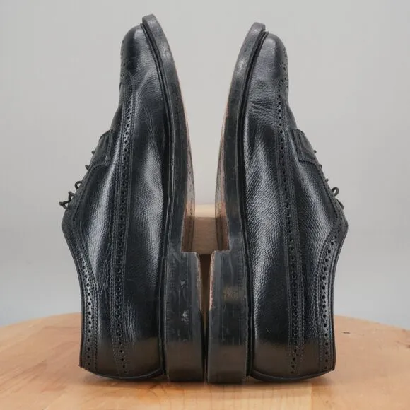 Florsheim Imperial Longwing Brogue Mens Size 10 EEE Wide Black Leather Shoes