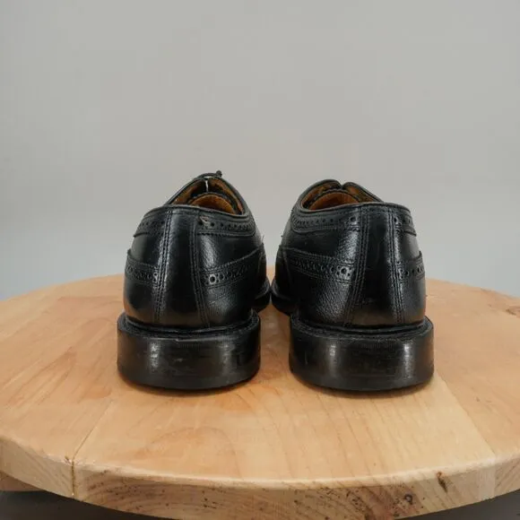 Florsheim Imperial Longwing Brogue Mens Size 10 EEE Wide Black Leather Shoes