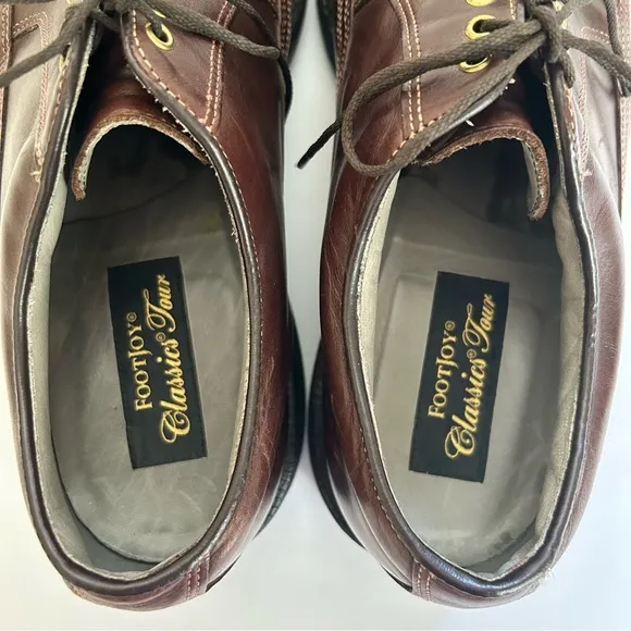 FootJoy Classics Split Bike Toe Oxford Golf Shoes W/Optiflex Soles Men's 10.5D