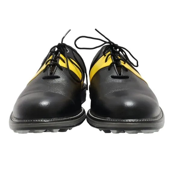 Footjoy Mens Premiere Series Packard Spikeless Golf Shoes Sz 10 Black Yellow