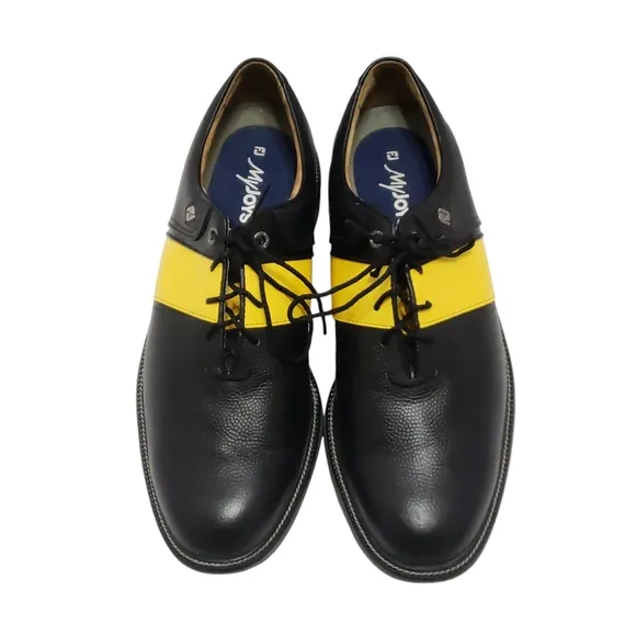 Footjoy Mens Premiere Series Packard Spikeless Golf Shoes Sz 10 Black Yellow