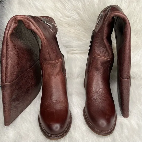 Franco Sarto Haleen Wide Calf Over-the-Knee Brown Leather Size 7.5M