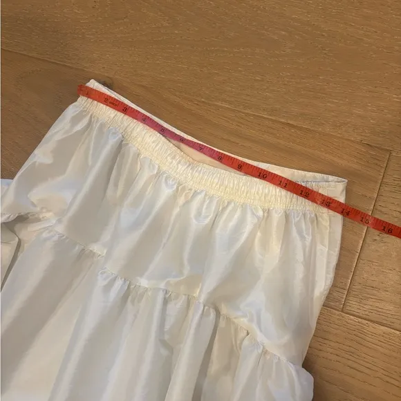 Free People Emery Drop Waist Midi Maxi Skirt cinch tie white XS NEW