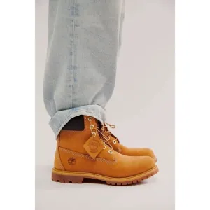 Free People x Timberland® Premium 6-Inch Lace-Up Waterproof Leather Boots Wheat