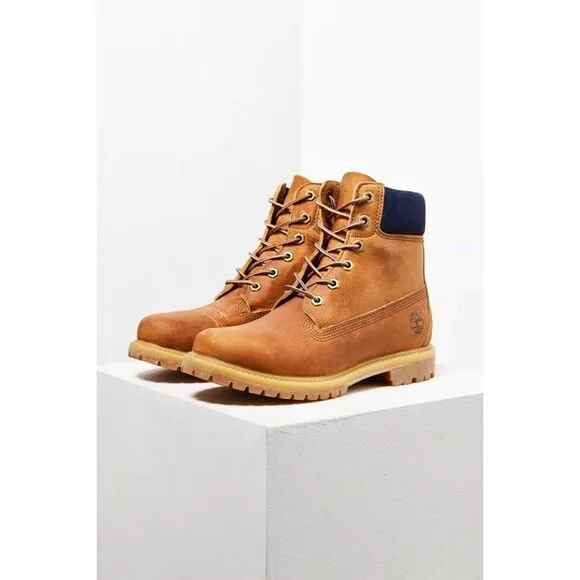 Free People x Timberland® Premium 6-Inch Lace-Up Waterproof Leather Boots Wheat