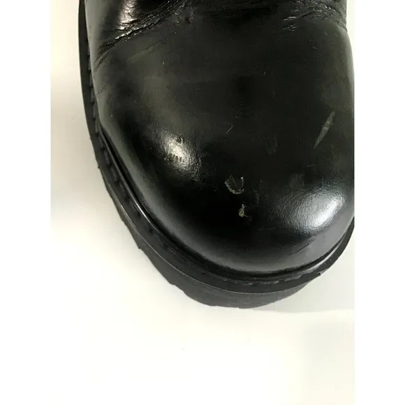 FUGGA Mens 8.5 Hunter Green Leather Boots Y2K