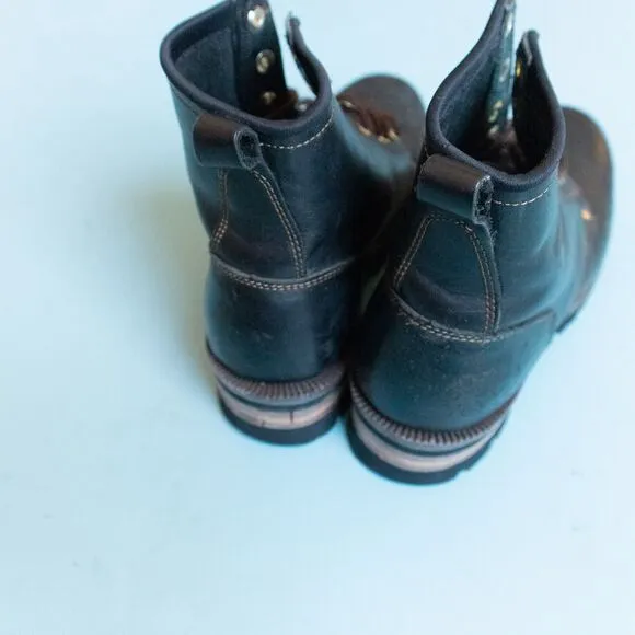 GBX Black Oil Resistant Lace Up Heavy Chunky Combat Boots Size Mens 10.5
