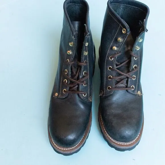 GBX Black Oil Resistant Lace Up Heavy Chunky Combat Boots Size Mens 10.5