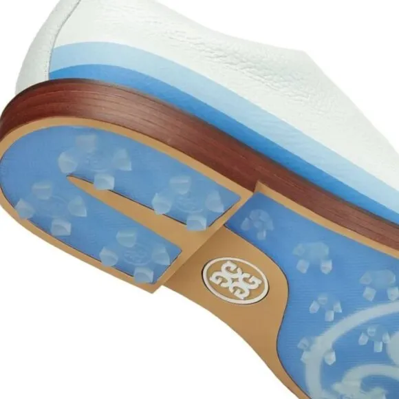 G/FORE Gallivanter Leather Luxe Sole Tuxedo Golf Shoes Snow New in Box $350
