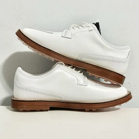 G/Fore Gallivanter Men’s Size 9.5 Perforated Brogue Snow Pink Brown Golf Shoes