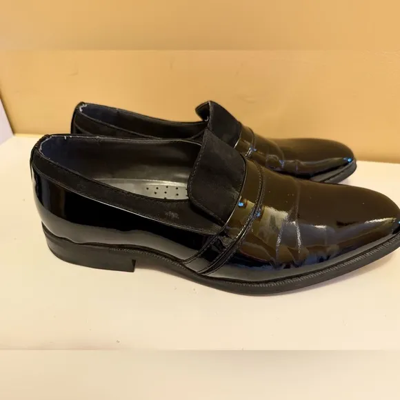 Giorgio Brutini Mens Luxore Tuxedo Slip On Dress Shoe Black Patent Leather 9.5 M