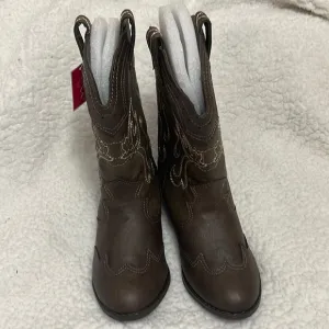 Girls distressed brown Cowgirl boots. Size 1
