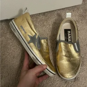 Golden Goose | Hanami Gold Metallic Leather Slip-on Sneakers Sz 35/5