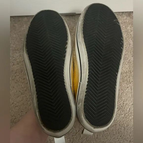 Golden Goose | Hanami Gold Metallic Leather Slip-on Sneakers Sz 35/5