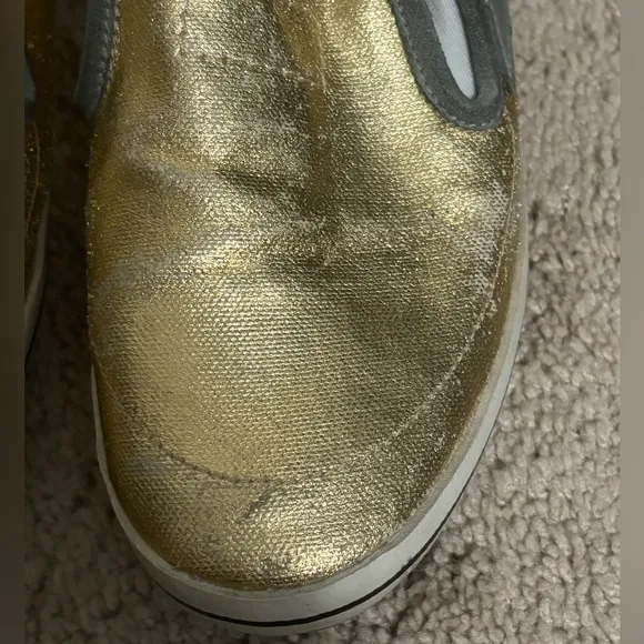 Golden Goose | Hanami Gold Metallic Leather Slip-on Sneakers Sz 35/5