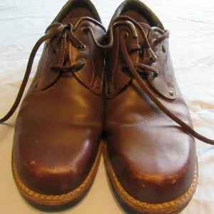 Gronell Mens Leather Hiking Oxford Shoes Sz 44 / 9.5 US Made in Italy Brown