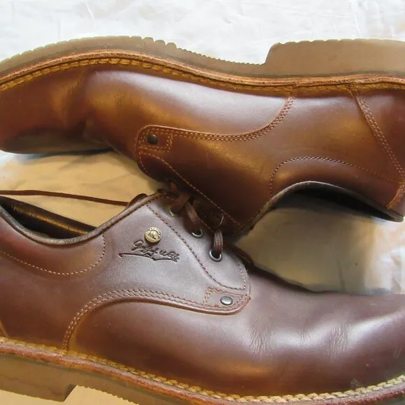 Gronell Mens Leather Hiking Oxford Shoes Sz 44 / 9.5 US Made in Italy Brown