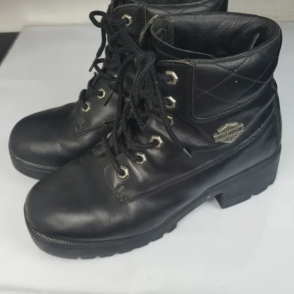 Harley Davidson Leather Boots 39.5 / 8