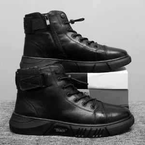 High-Top Casual Leather Boots, water resistant, Non-slip Men’s size 9 New