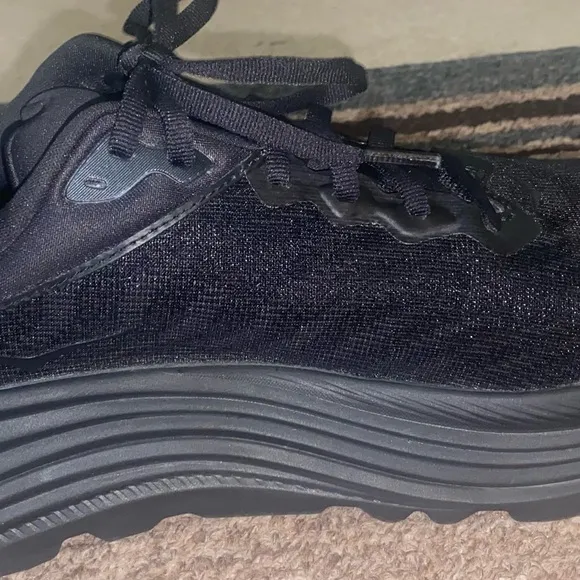Hoka Black Athletic Shoes with Chunky Sole and Padded Collar