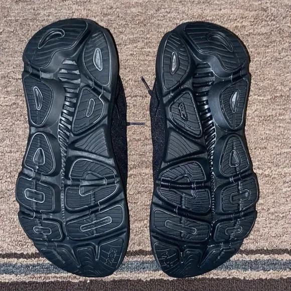 Hoka Black Athletic Shoes with Chunky Sole and Padded Collar
