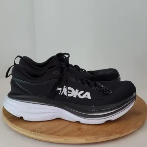 Hoka Bondi 8 Women's Black Running Shoes Size 8 Wide