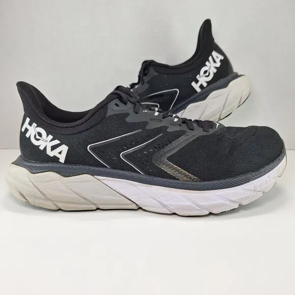 Hoka One One Arahi 5 2E Wide Black White Shoes 1115011 BWHT Men's Size 9.5 2E