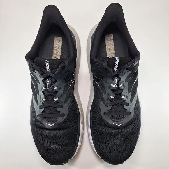Hoka One One Arahi 5 2E Wide Black White Shoes 1115011 BWHT Men's Size 9.5 2E