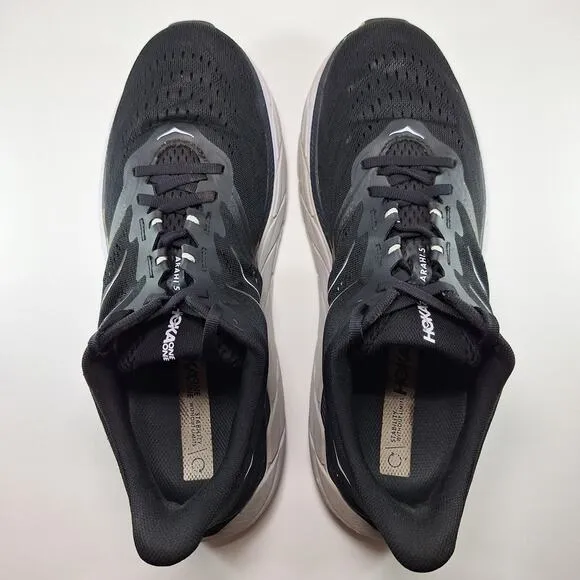Hoka One One Arahi 5 2E Wide Black White Shoes 1115011 BWHT Men's Size 9.5 2E