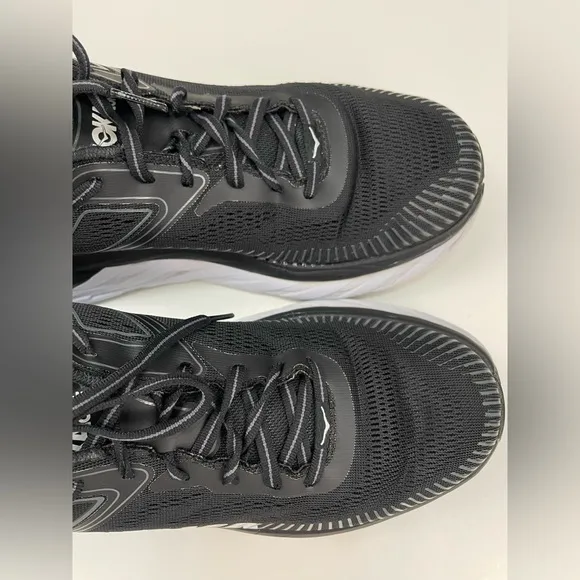 Hoka One One Bondi 7 Wide Mens Sneakers Running Shoes 10 2E Black