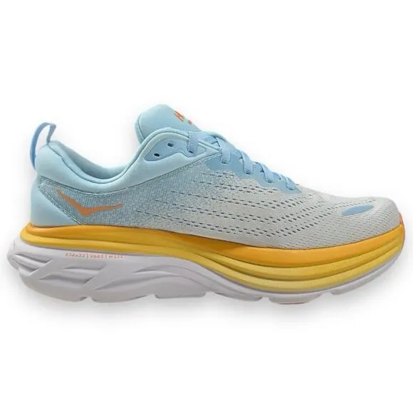 HOKA One One Bondi 8 Womens 8 WIDE Running Shoes Summer Song Country Air