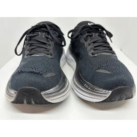 HOKA One One BONDI 8 Women's Size 7.5 D Wide Black White Athletic Sneakers Shoes