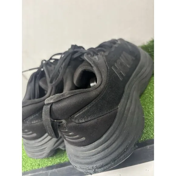 Hoka One One Bondi 8 X-WIDE 1127955 BBLC Black Running Shoes Men's Size 12 4E