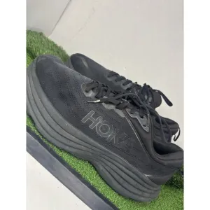 Hoka One One Bondi 8 X-WIDE 1127955 BBLC Black Running Shoes Men's Size 12 4E