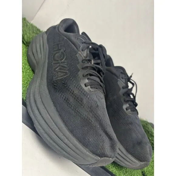 Hoka One One Bondi 8 X-WIDE 1127955 BBLC Black Running Shoes Men's Size 12 4E