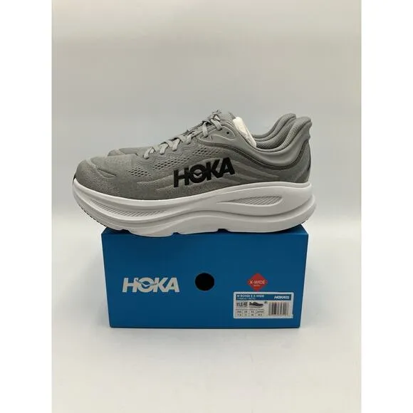 Hoka One One BONDI 9 Men's NEW Running Shoes Gray US Size 11.5 EXTRA WIDE (GCTC)