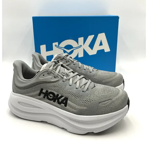 Hoka One One BONDI 9 Men's NEW Running Shoes Gray US Size 11.5 EXTRA WIDE (GCTC)