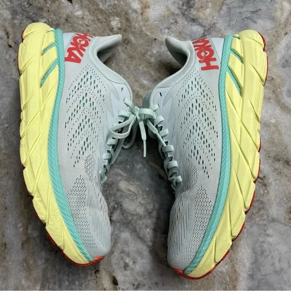 HOKA One One Clifton 7 Wide Running Shoes Women 10D