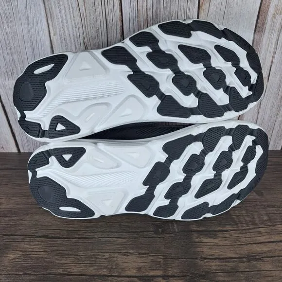 Hoka One One Clifton 9 Black White Men's Wide Sz 14 W (2E) Running Shoes (VGC)