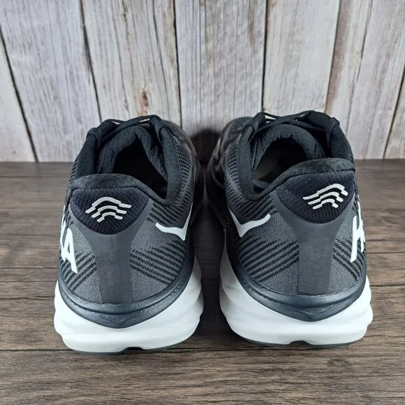 Hoka One One Clifton 9 Black White Men's Wide Sz 14 W (2E) Running Shoes (VGC)