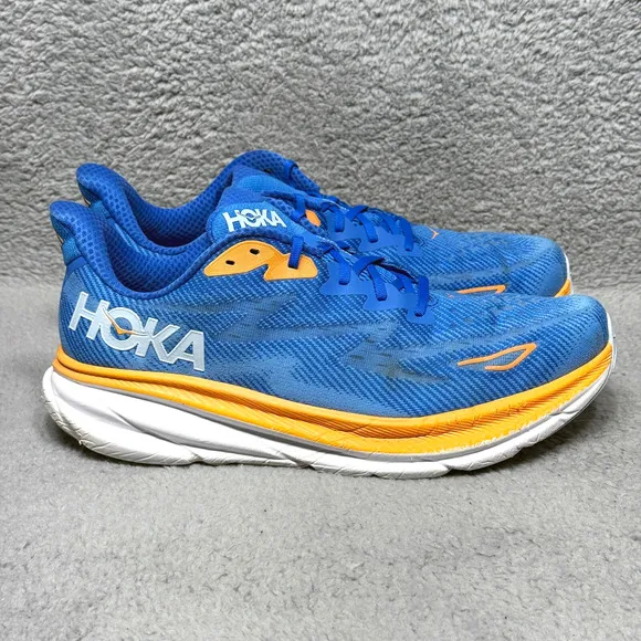 Hoka One One Clifton 9 Mens Size 13 Wide Running Shoes Sneakers Coastal Sky Blue