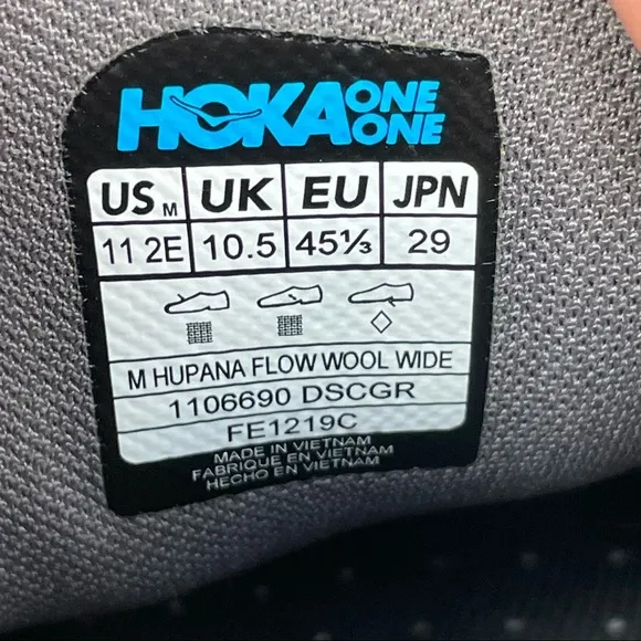 Hoka One One Hupana Flow Wool gray shoes