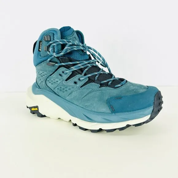 HOKA Women's Kaha 2 GTX Gore-Tex Blue Coral Hiking Boots Size 8B Lace Up NWOB